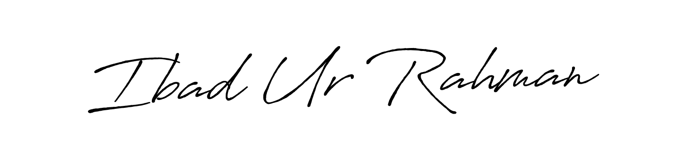 Make a beautiful signature design for name Ibad Ur Rahman. With this signature (Antro_Vectra_Bolder) style, you can create a handwritten signature for free. Ibad Ur Rahman signature style 7 images and pictures png