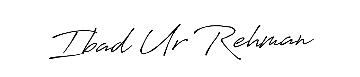 Make a beautiful signature design for name Ibad Ur Rehman. With this signature (Antro_Vectra_Bolder) style, you can create a handwritten signature for free. Ibad Ur Rehman signature style 7 images and pictures png
