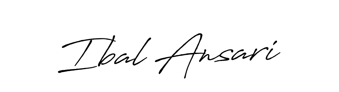 Use a signature maker to create a handwritten signature online. With this signature software, you can design (Antro_Vectra_Bolder) your own signature for name Ibal Ansari. Ibal Ansari signature style 7 images and pictures png