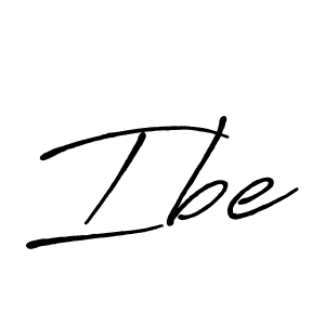 Ibe stylish signature style. Best Handwritten Sign (Antro_Vectra_Bolder) for my name. Handwritten Signature Collection Ideas for my name Ibe. Ibe signature style 7 images and pictures png