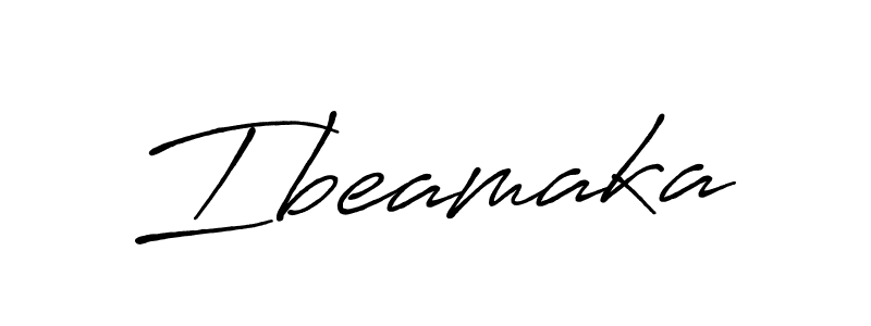 Create a beautiful signature design for name Ibeamaka. With this signature (Antro_Vectra_Bolder) fonts, you can make a handwritten signature for free. Ibeamaka signature style 7 images and pictures png