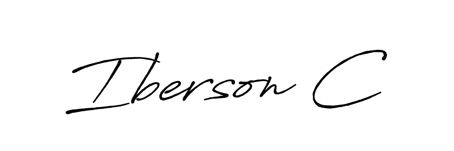 Also You can easily find your signature by using the search form. We will create Iberson C name handwritten signature images for you free of cost using Antro_Vectra_Bolder sign style. Iberson C signature style 7 images and pictures png