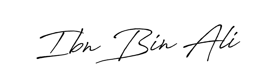 Use a signature maker to create a handwritten signature online. With this signature software, you can design (Antro_Vectra_Bolder) your own signature for name Ibn Bin Ali. Ibn Bin Ali signature style 7 images and pictures png