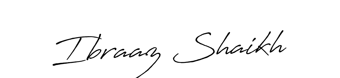 Create a beautiful signature design for name Ibraaz Shaikh. With this signature (Antro_Vectra_Bolder) fonts, you can make a handwritten signature for free. Ibraaz Shaikh signature style 7 images and pictures png