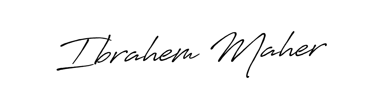 Also we have Ibrahem Maher name is the best signature style. Create professional handwritten signature collection using Antro_Vectra_Bolder autograph style. Ibrahem Maher signature style 7 images and pictures png