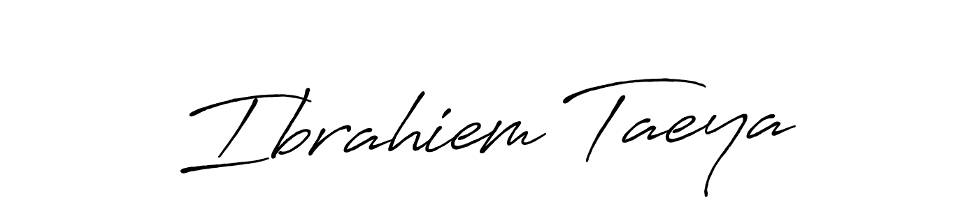 Ibrahiem Taeya stylish signature style. Best Handwritten Sign (Antro_Vectra_Bolder) for my name. Handwritten Signature Collection Ideas for my name Ibrahiem Taeya. Ibrahiem Taeya signature style 7 images and pictures png