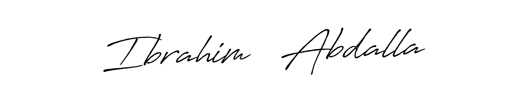 Make a beautiful signature design for name Ibrahim   Abdalla. With this signature (Antro_Vectra_Bolder) style, you can create a handwritten signature for free. Ibrahim   Abdalla signature style 7 images and pictures png