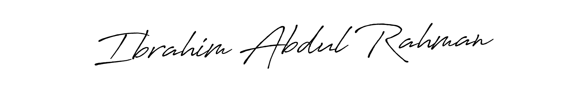 Antro_Vectra_Bolder is a professional signature style that is perfect for those who want to add a touch of class to their signature. It is also a great choice for those who want to make their signature more unique. Get Ibrahim Abdul Rahman name to fancy signature for free. Ibrahim Abdul Rahman signature style 7 images and pictures png
