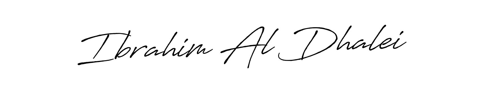 Make a beautiful signature design for name Ibrahim Al Dhalei. With this signature (Antro_Vectra_Bolder) style, you can create a handwritten signature for free. Ibrahim Al Dhalei signature style 7 images and pictures png