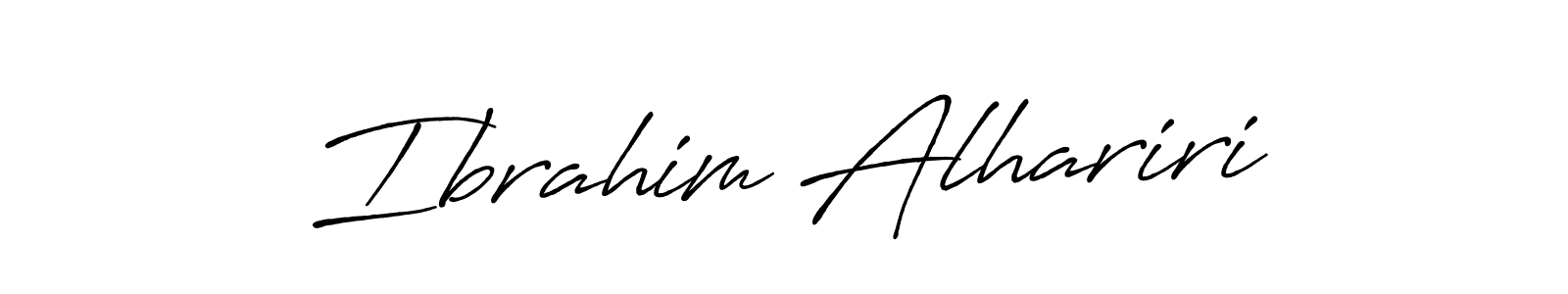 Make a beautiful signature design for name Ibrahim Alhariri. With this signature (Antro_Vectra_Bolder) style, you can create a handwritten signature for free. Ibrahim Alhariri signature style 7 images and pictures png