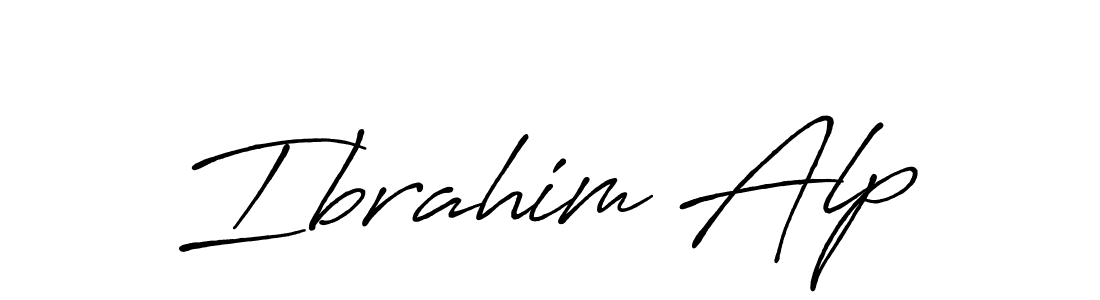 Use a signature maker to create a handwritten signature online. With this signature software, you can design (Antro_Vectra_Bolder) your own signature for name Ibrahim Alp. Ibrahim Alp signature style 7 images and pictures png