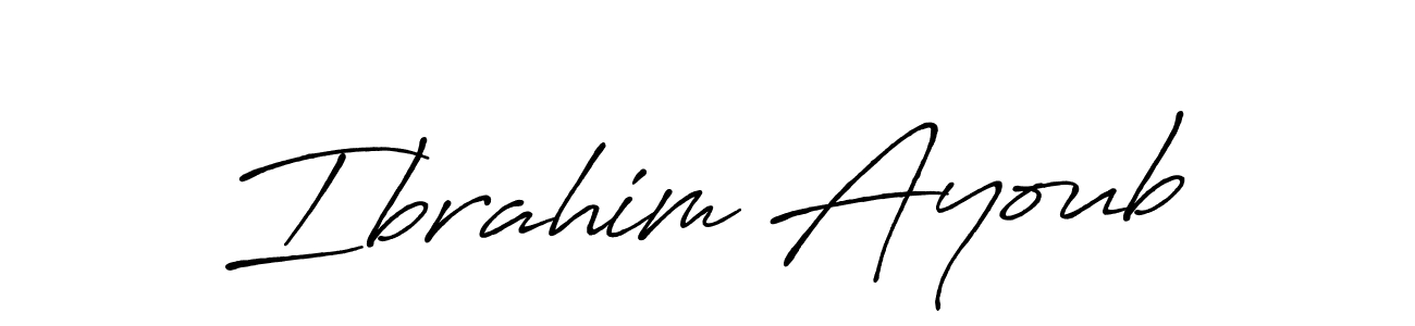 Make a beautiful signature design for name Ibrahim Ayoub. With this signature (Antro_Vectra_Bolder) style, you can create a handwritten signature for free. Ibrahim Ayoub signature style 7 images and pictures png