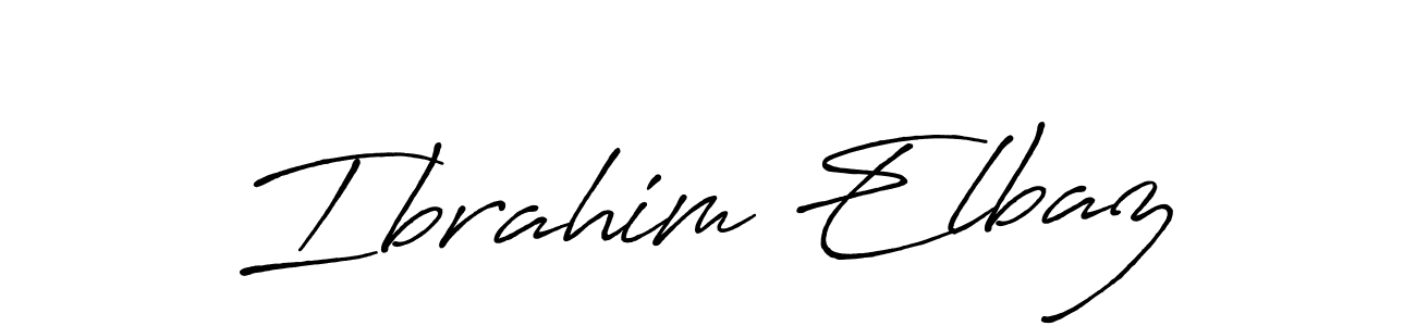 Create a beautiful signature design for name Ibrahim Elbaz. With this signature (Antro_Vectra_Bolder) fonts, you can make a handwritten signature for free. Ibrahim Elbaz signature style 7 images and pictures png