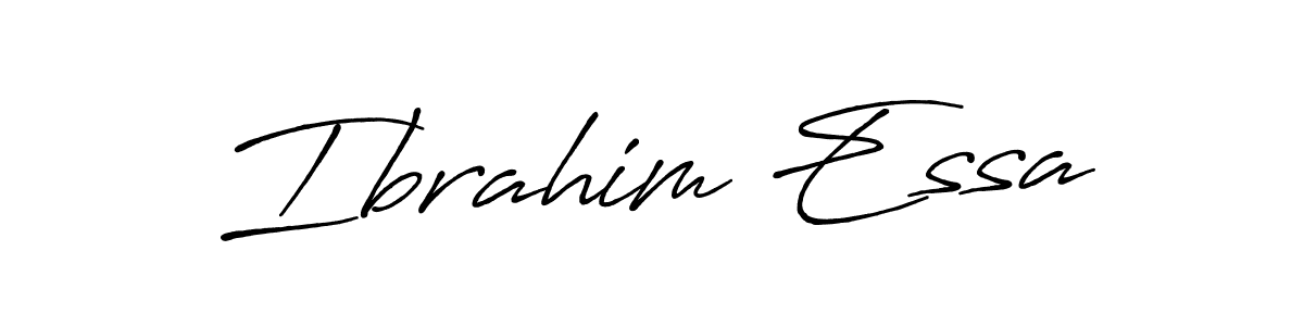 Also You can easily find your signature by using the search form. We will create Ibrahim Essa name handwritten signature images for you free of cost using Antro_Vectra_Bolder sign style. Ibrahim Essa signature style 7 images and pictures png