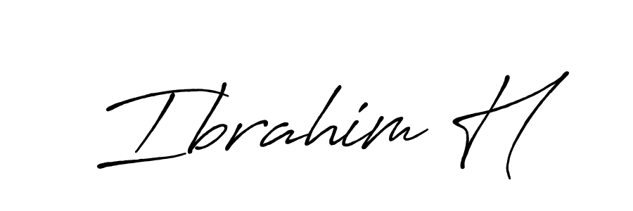Make a beautiful signature design for name Ibrahim H. Use this online signature maker to create a handwritten signature for free. Ibrahim H signature style 7 images and pictures png