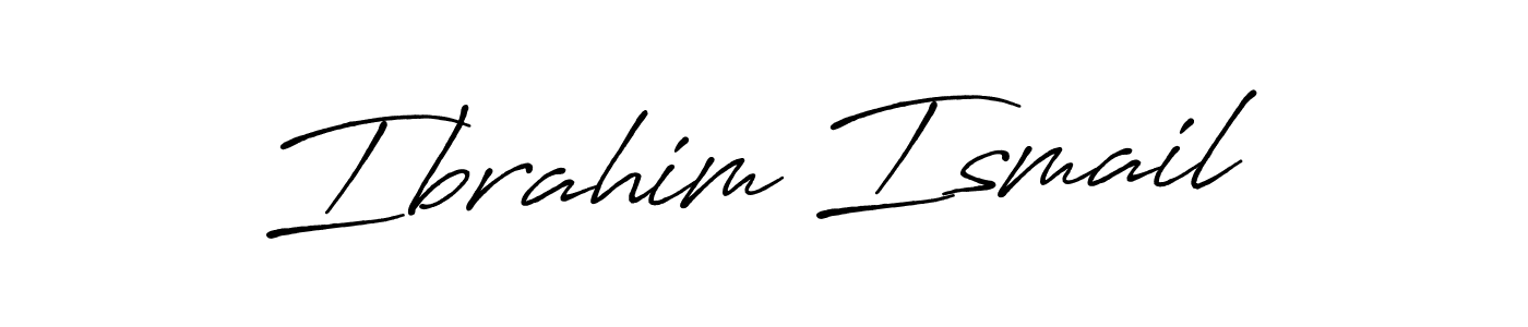 Make a beautiful signature design for name Ibrahim Ismail. With this signature (Antro_Vectra_Bolder) style, you can create a handwritten signature for free. Ibrahim Ismail signature style 7 images and pictures png