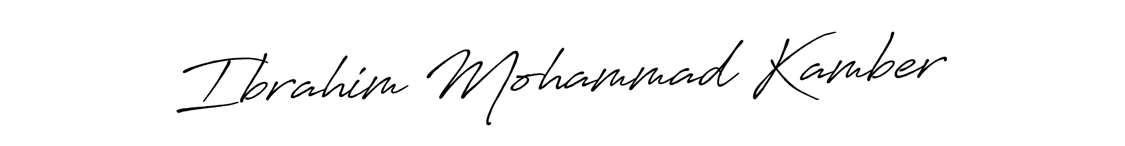 Create a beautiful signature design for name Ibrahim Mohammad Kamber. With this signature (Antro_Vectra_Bolder) fonts, you can make a handwritten signature for free. Ibrahim Mohammad Kamber signature style 7 images and pictures png