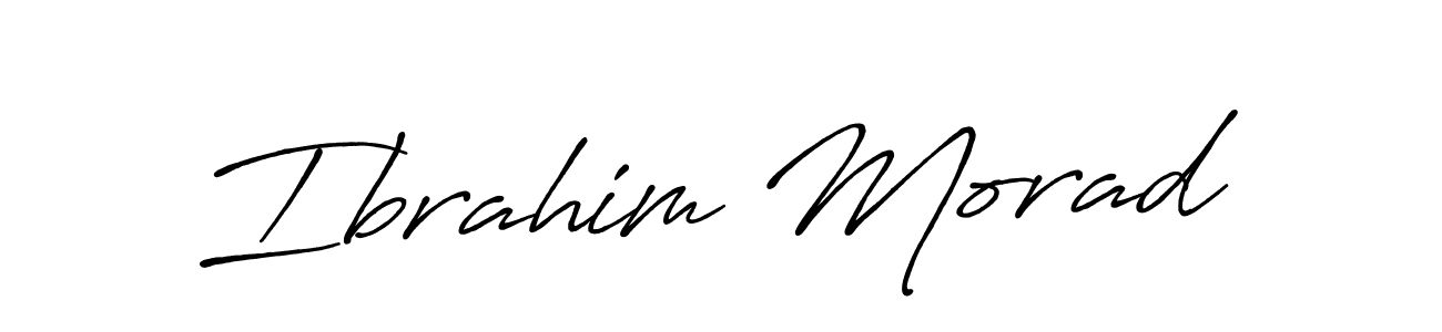 Make a beautiful signature design for name Ibrahim Morad. With this signature (Antro_Vectra_Bolder) style, you can create a handwritten signature for free. Ibrahim Morad signature style 7 images and pictures png