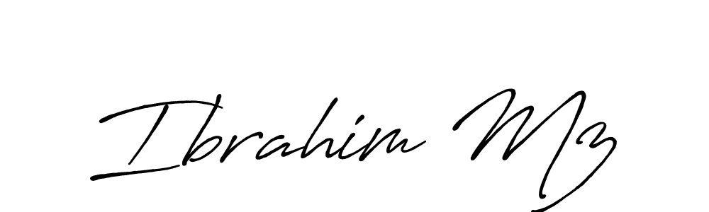 Also we have Ibrahim Mz name is the best signature style. Create professional handwritten signature collection using Antro_Vectra_Bolder autograph style. Ibrahim Mz signature style 7 images and pictures png