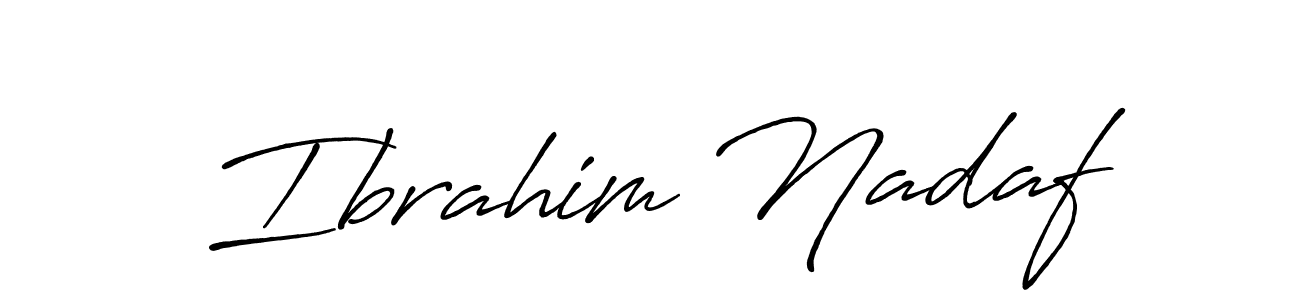 Design your own signature with our free online signature maker. With this signature software, you can create a handwritten (Antro_Vectra_Bolder) signature for name Ibrahim Nadaf. Ibrahim Nadaf signature style 7 images and pictures png