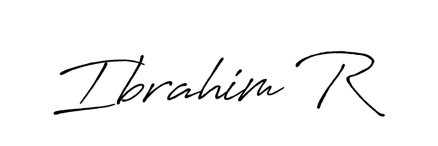 Create a beautiful signature design for name Ibrahim R. With this signature (Antro_Vectra_Bolder) fonts, you can make a handwritten signature for free. Ibrahim R signature style 7 images and pictures png