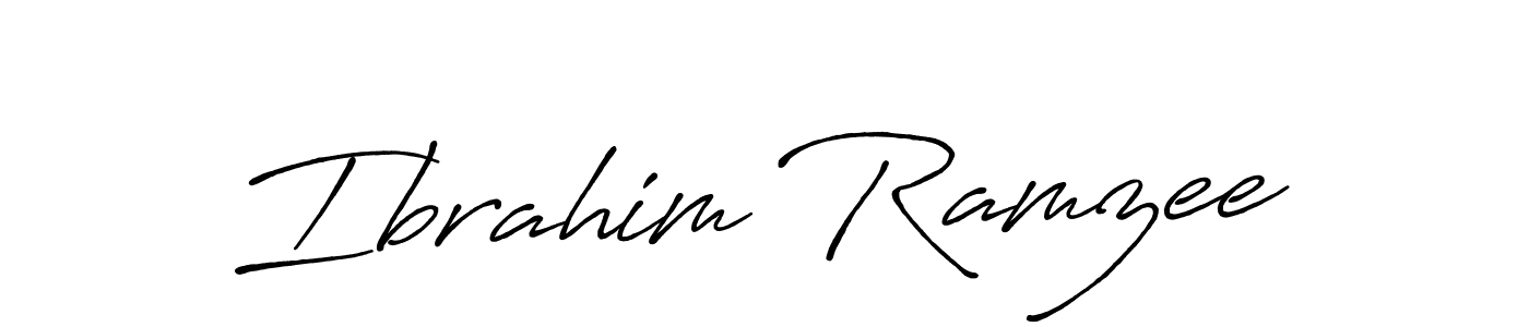 Make a beautiful signature design for name Ibrahim Ramzee. With this signature (Antro_Vectra_Bolder) style, you can create a handwritten signature for free. Ibrahim Ramzee signature style 7 images and pictures png