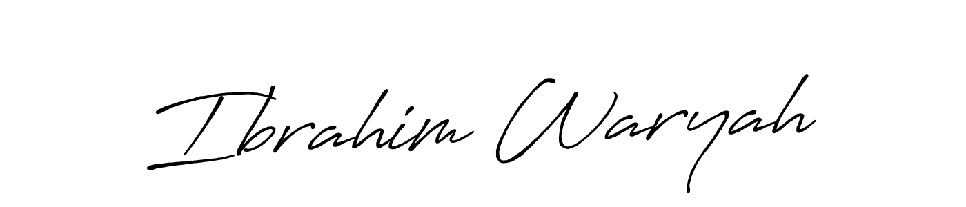 Design your own signature with our free online signature maker. With this signature software, you can create a handwritten (Antro_Vectra_Bolder) signature for name Ibrahim Waryah. Ibrahim Waryah signature style 7 images and pictures png