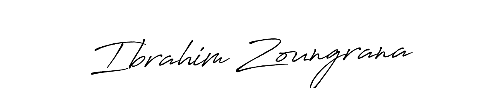 Also we have Ibrahim Zoungrana name is the best signature style. Create professional handwritten signature collection using Antro_Vectra_Bolder autograph style. Ibrahim Zoungrana signature style 7 images and pictures png