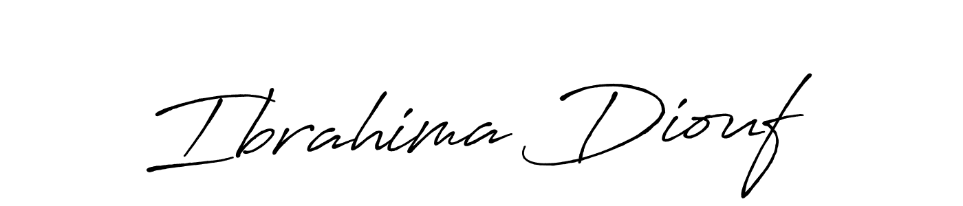 Make a beautiful signature design for name Ibrahima Diouf. With this signature (Antro_Vectra_Bolder) style, you can create a handwritten signature for free. Ibrahima Diouf signature style 7 images and pictures png