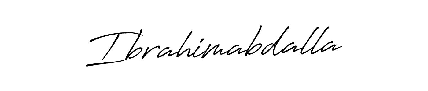 How to make Ibrahimabdalla name signature. Use Antro_Vectra_Bolder style for creating short signs online. This is the latest handwritten sign. Ibrahimabdalla signature style 7 images and pictures png