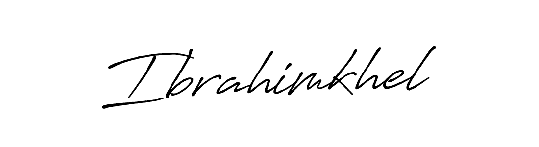 Design your own signature with our free online signature maker. With this signature software, you can create a handwritten (Antro_Vectra_Bolder) signature for name Ibrahimkhel. Ibrahimkhel signature style 7 images and pictures png