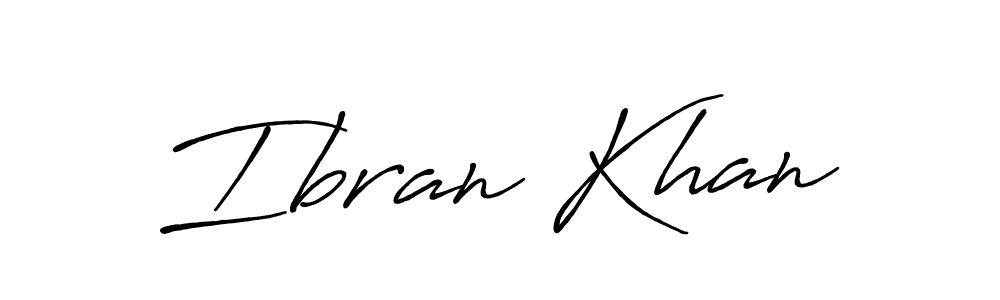 Create a beautiful signature design for name Ibran Khan. With this signature (Antro_Vectra_Bolder) fonts, you can make a handwritten signature for free. Ibran Khan signature style 7 images and pictures png