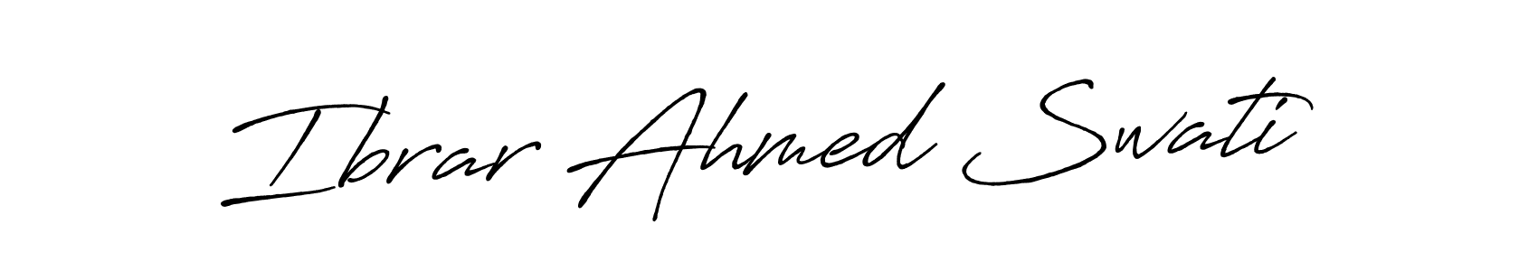 How to make Ibrar Ahmed Swati name signature. Use Antro_Vectra_Bolder style for creating short signs online. This is the latest handwritten sign. Ibrar Ahmed Swati signature style 7 images and pictures png