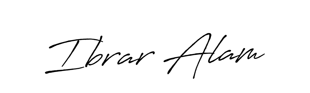 Ibrar Alam stylish signature style. Best Handwritten Sign (Antro_Vectra_Bolder) for my name. Handwritten Signature Collection Ideas for my name Ibrar Alam. Ibrar Alam signature style 7 images and pictures png