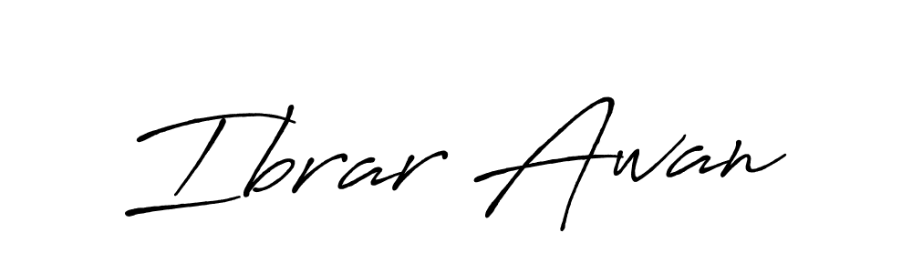 Create a beautiful signature design for name Ibrar Awan. With this signature (Antro_Vectra_Bolder) fonts, you can make a handwritten signature for free. Ibrar Awan signature style 7 images and pictures png