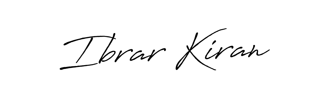 How to make Ibrar Kiran name signature. Use Antro_Vectra_Bolder style for creating short signs online. This is the latest handwritten sign. Ibrar Kiran signature style 7 images and pictures png