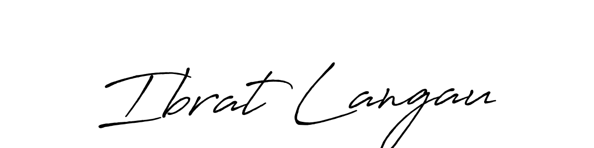 How to make Ibrat Langau signature? Antro_Vectra_Bolder is a professional autograph style. Create handwritten signature for Ibrat Langau name. Ibrat Langau signature style 7 images and pictures png