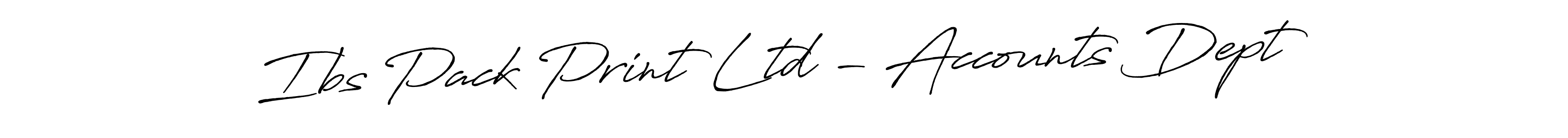 Use a signature maker to create a handwritten signature online. With this signature software, you can design (Antro_Vectra_Bolder) your own signature for name Ibs Pack Print Ltd - Accounts Dept. Ibs Pack Print Ltd - Accounts Dept signature style 7 images and pictures png