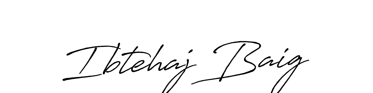 How to make Ibtehaj Baig signature? Antro_Vectra_Bolder is a professional autograph style. Create handwritten signature for Ibtehaj Baig name. Ibtehaj Baig signature style 7 images and pictures png