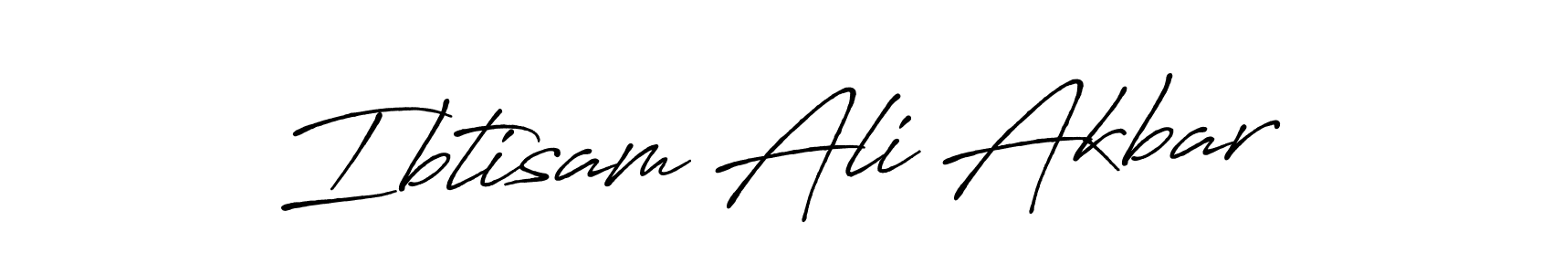 Create a beautiful signature design for name Ibtisam Ali Akbar. With this signature (Antro_Vectra_Bolder) fonts, you can make a handwritten signature for free. Ibtisam Ali Akbar signature style 7 images and pictures png