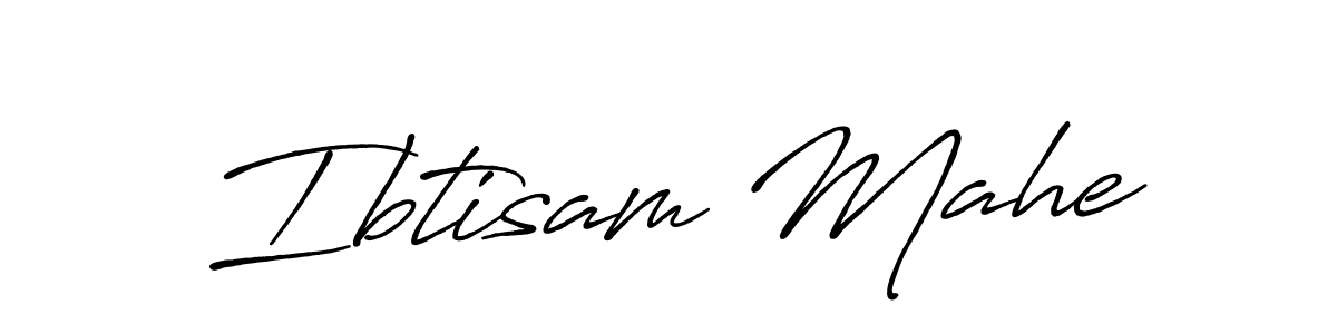 Create a beautiful signature design for name Ibtisam Mahe. With this signature (Antro_Vectra_Bolder) fonts, you can make a handwritten signature for free. Ibtisam Mahe signature style 7 images and pictures png