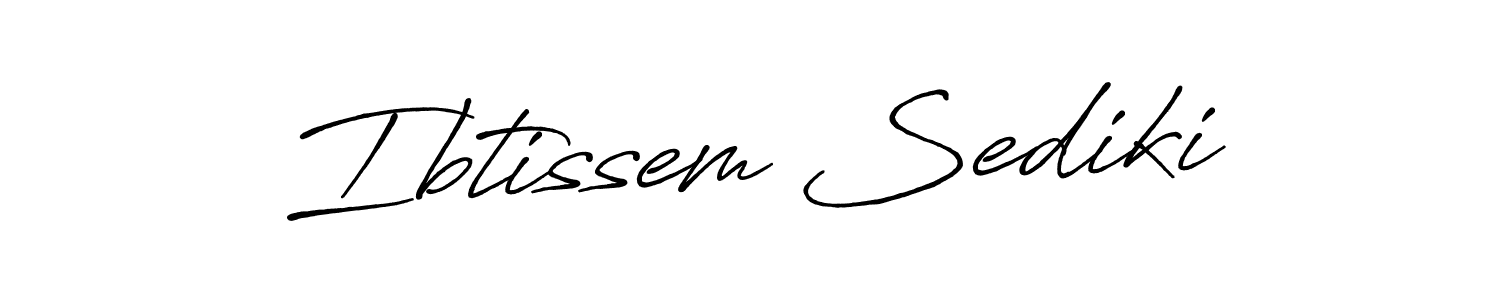 Use a signature maker to create a handwritten signature online. With this signature software, you can design (Antro_Vectra_Bolder) your own signature for name Ibtissem Sediki. Ibtissem Sediki signature style 7 images and pictures png