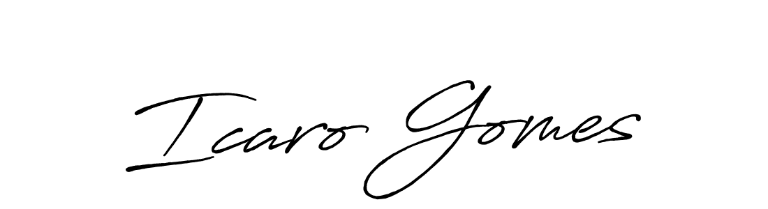 Make a short Icaro Gomes signature style. Manage your documents anywhere anytime using Antro_Vectra_Bolder. Create and add eSignatures, submit forms, share and send files easily. Icaro Gomes signature style 7 images and pictures png