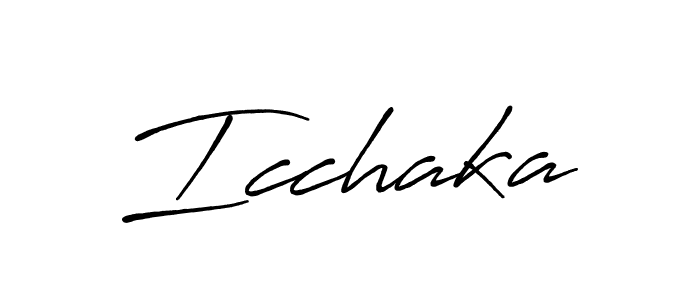 How to make Icchaka signature? Antro_Vectra_Bolder is a professional autograph style. Create handwritten signature for Icchaka name. Icchaka signature style 7 images and pictures png