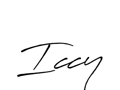 Make a beautiful signature design for name Iccy. With this signature (Antro_Vectra_Bolder) style, you can create a handwritten signature for free. Iccy signature style 7 images and pictures png