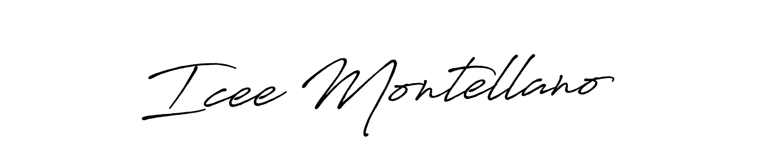 if you are searching for the best signature style for your name Icee Montellano. so please give up your signature search. here we have designed multiple signature styles  using Antro_Vectra_Bolder. Icee Montellano signature style 7 images and pictures png