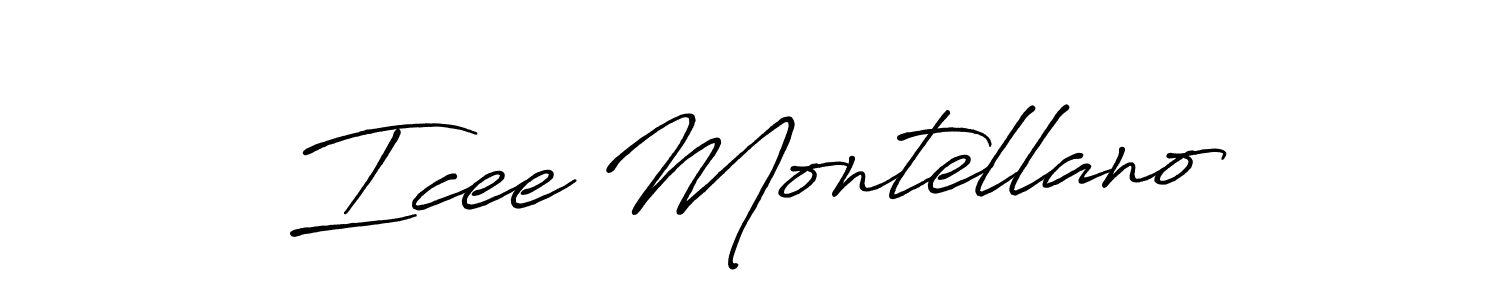 if you are searching for the best signature style for your name Icee Montellano. so please give up your signature search. here we have designed multiple signature styles  using Antro_Vectra_Bolder. Icee Montellano signature style 7 images and pictures png