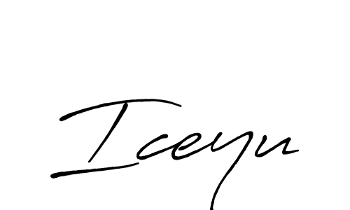 How to make Iceyu signature? Antro_Vectra_Bolder is a professional autograph style. Create handwritten signature for Iceyu name. Iceyu signature style 7 images and pictures png