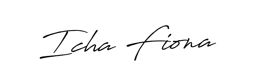 Create a beautiful signature design for name Icha Fiona. With this signature (Antro_Vectra_Bolder) fonts, you can make a handwritten signature for free. Icha Fiona signature style 7 images and pictures png