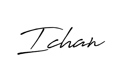 How to make Ichan name signature. Use Antro_Vectra_Bolder style for creating short signs online. This is the latest handwritten sign. Ichan signature style 7 images and pictures png